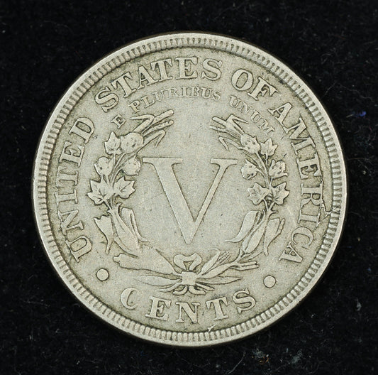 1883 V Nickel WITH CENTS Five Cent Coin 5c Liberty