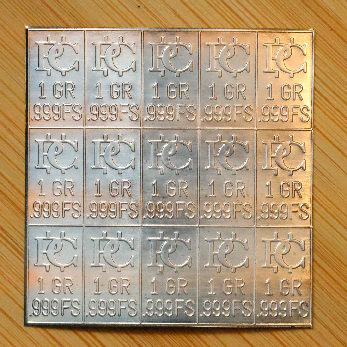 15 Patriots Coin Silver Bars 1-GRAIN Each .999 Fine Silver w/ Plastic Holder