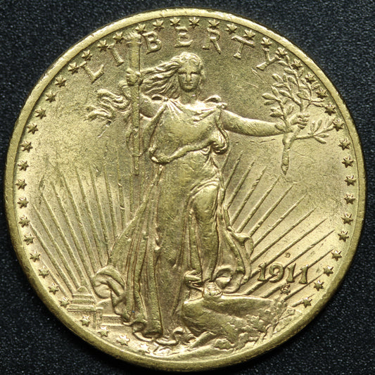 1911 D $20 Gold St. Gaudens Double Eagle - Denver