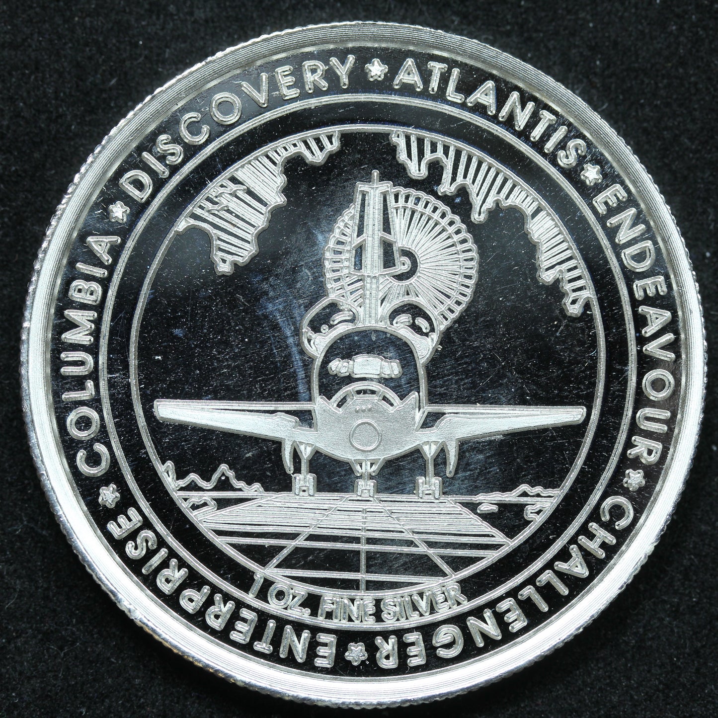 1 oz .999 Fine Silver Round - 1981-2011 NASA Space Shuttle Program w/ Capsule