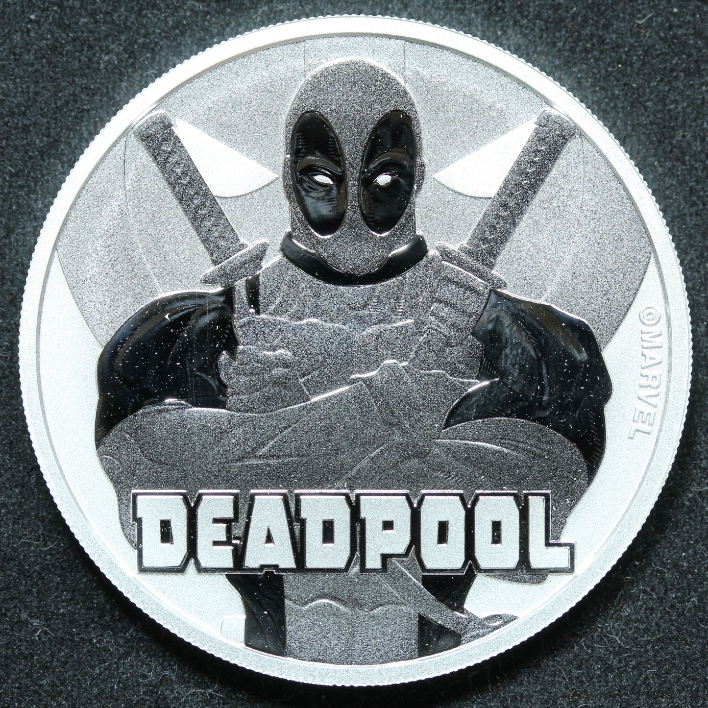 2018 Tuvalu Deadpool One Dollar $1 Silver Round Coin w/ Capsule