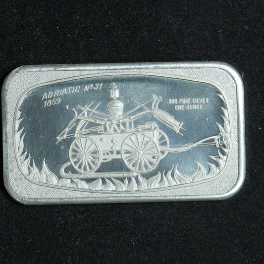 1 oz .999 Fine Silver Bar - Madison Mint Adriatic No31 1859 w/ Capsule