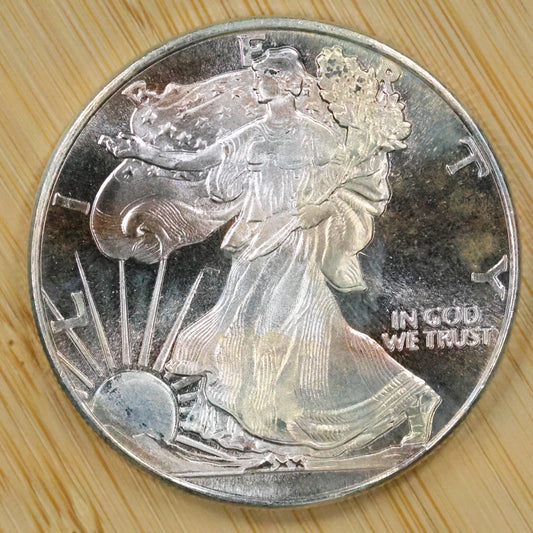 Independent Living 1 oz Silver Round - Walking Liberty Eagle Design - Spots