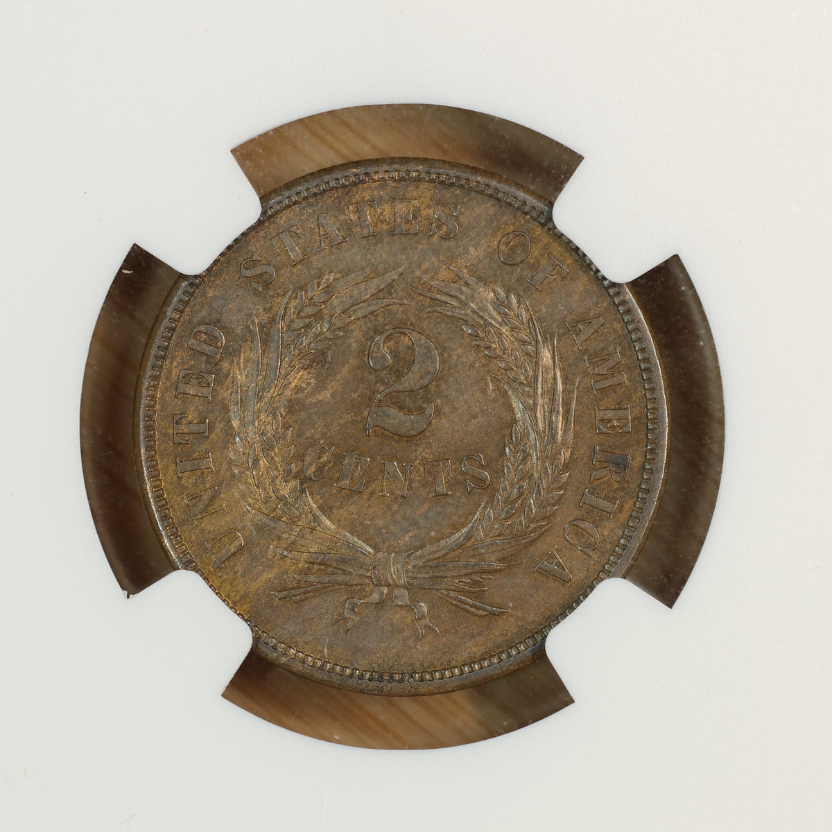 1873 2c Two Cent Piece Closed 3 NGC PF 62 BN