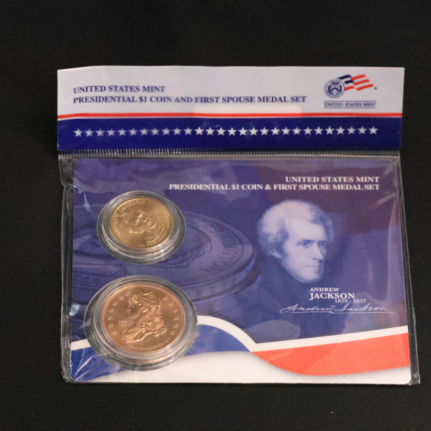 2008 US Mint Andrew Jackson Presidential $1 Coin & First Spouse Medal Set