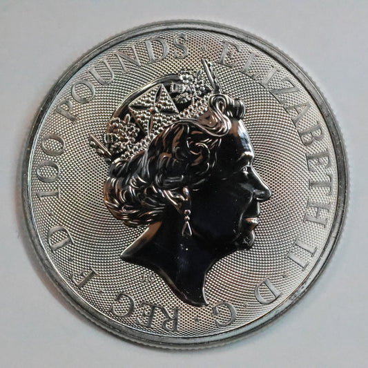 2019 Great Britain 1 oz Platinum Queen's Beasts - Unicorn of Scotland w/ Capsule