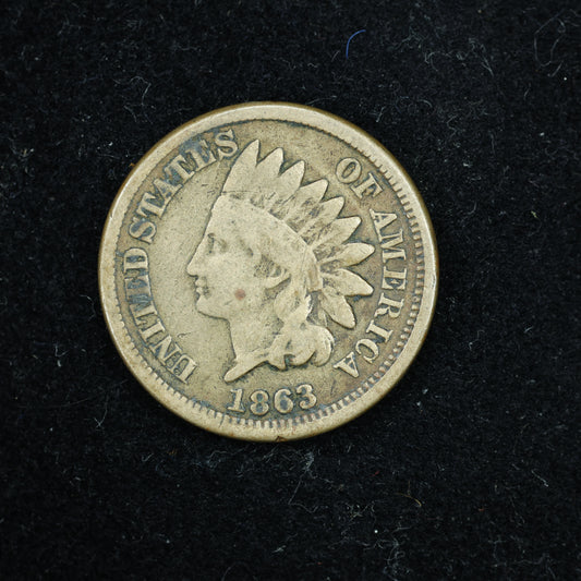 1863 Indian Head Penny 1c