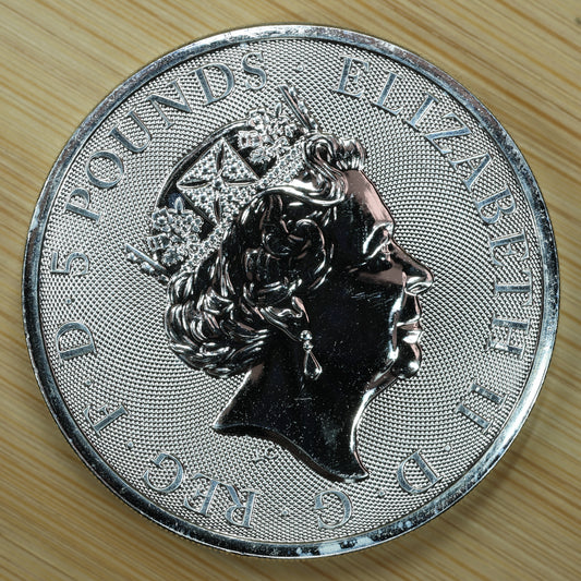2018 Great Britain 2 oz Silver Queen's Beasts Black Bull of Clarence Exact Coin Pictured
