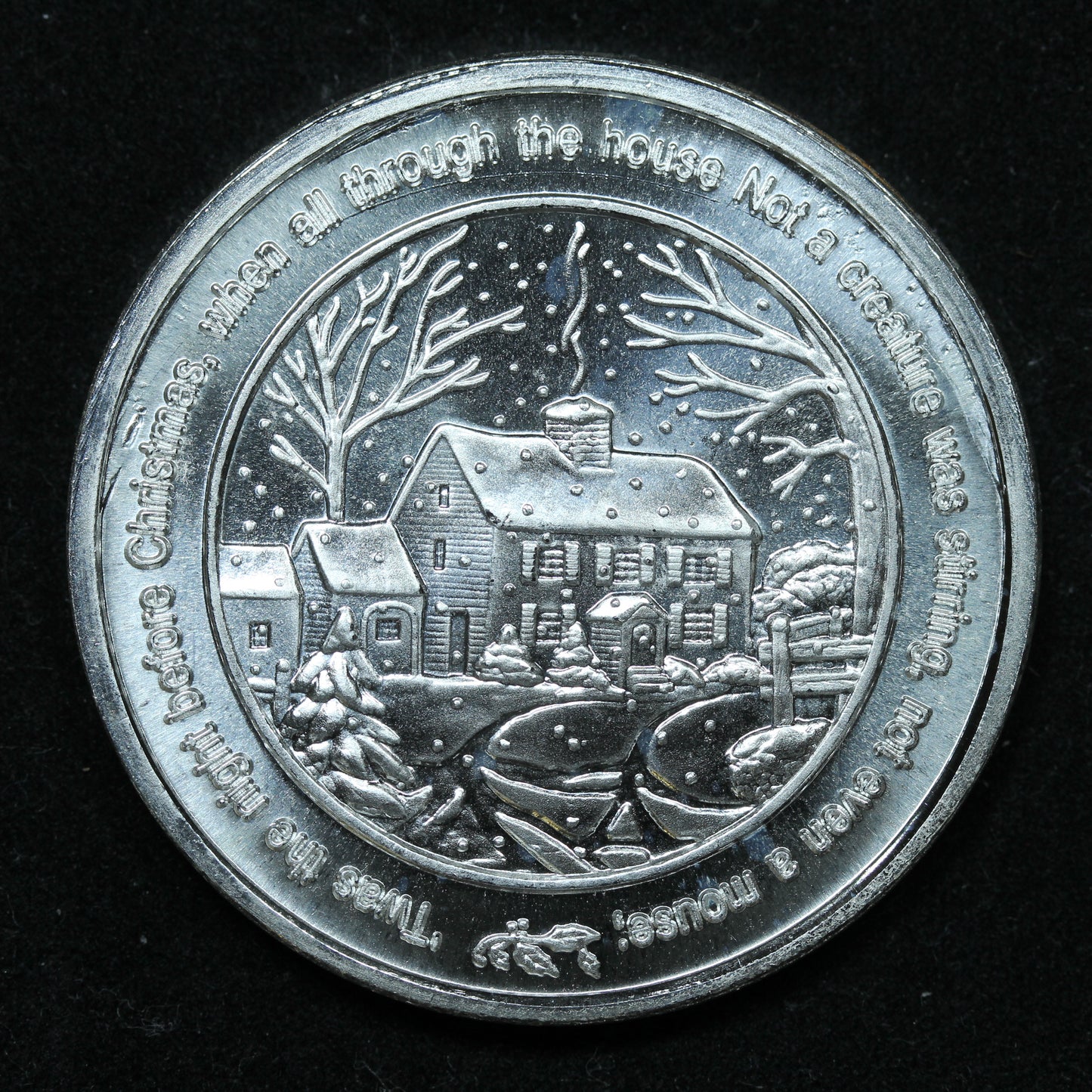 1 oz .999 Fine Silver Round Merry Christmas 'Twas The Night Before Christmas w/ Capsule