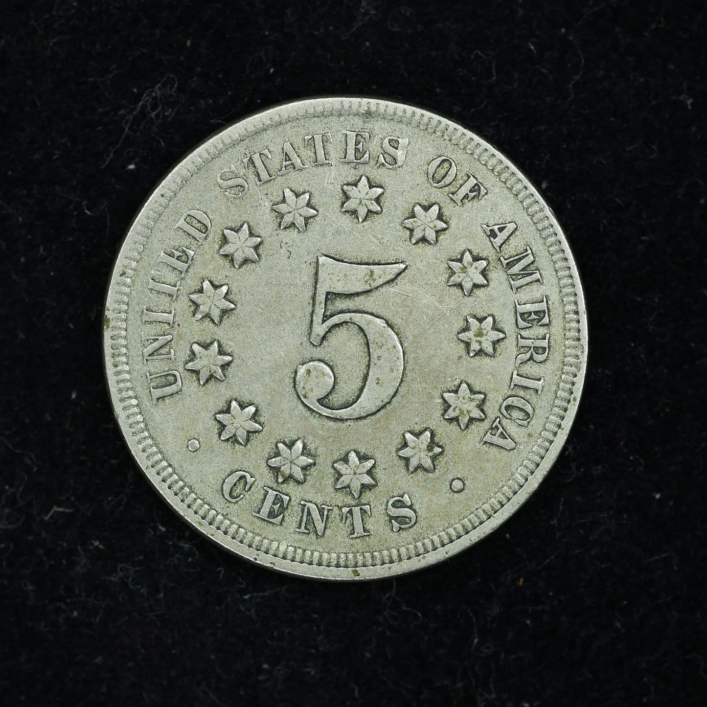 1868 Shield Nickel 5 Cents 5c Five Cents No Rays