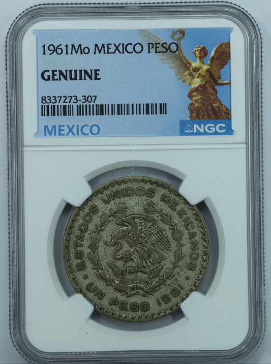 1961 Mo Mexico Peso - NGC Genuine – Certified Silver Coin