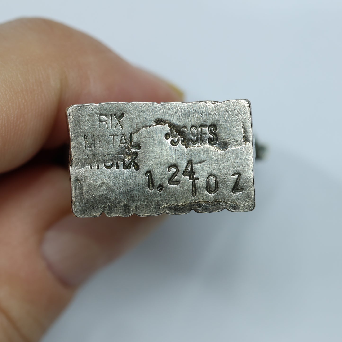 1.24 oz .999 Fine Silver 3D Skeleton Fallen Angel Archway Poured Silver - Rix Metal Worx
