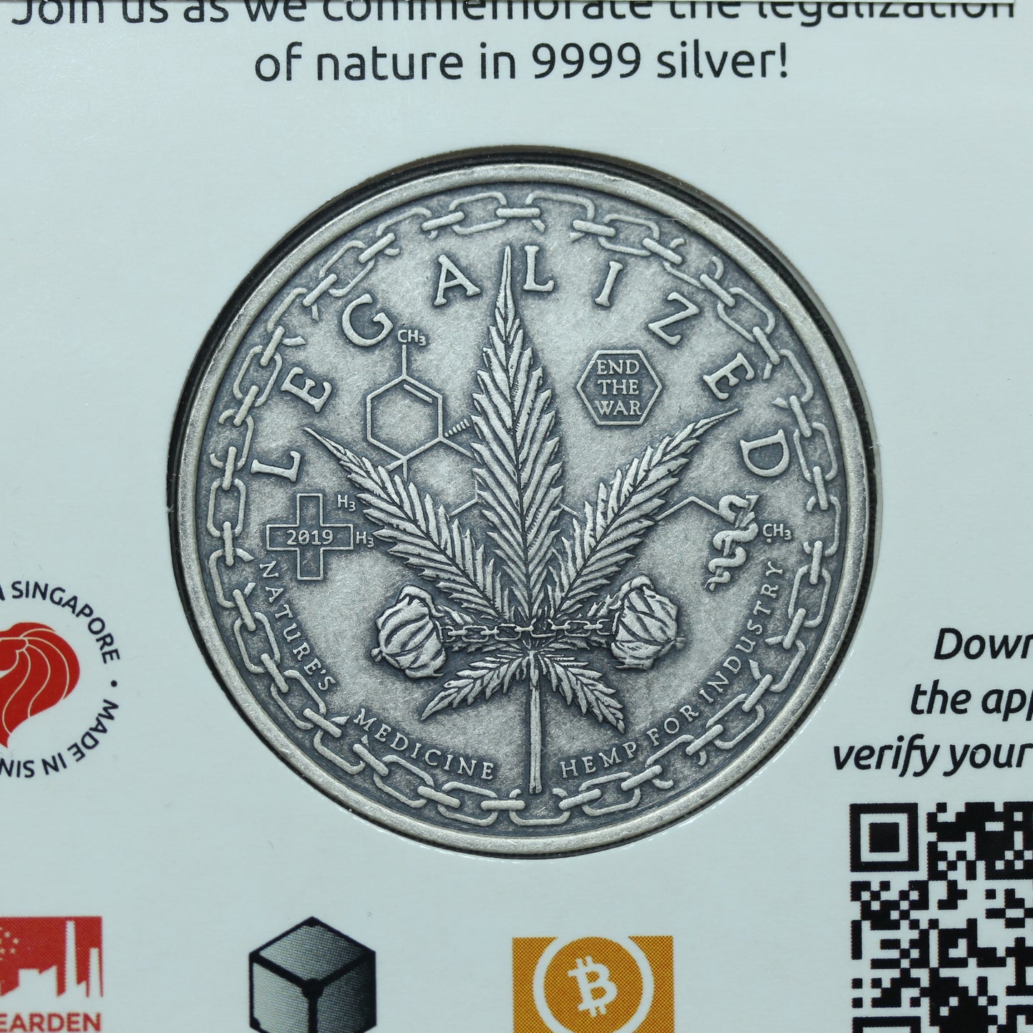 1 oz Antique Legalized Collection Illinois Silver Round