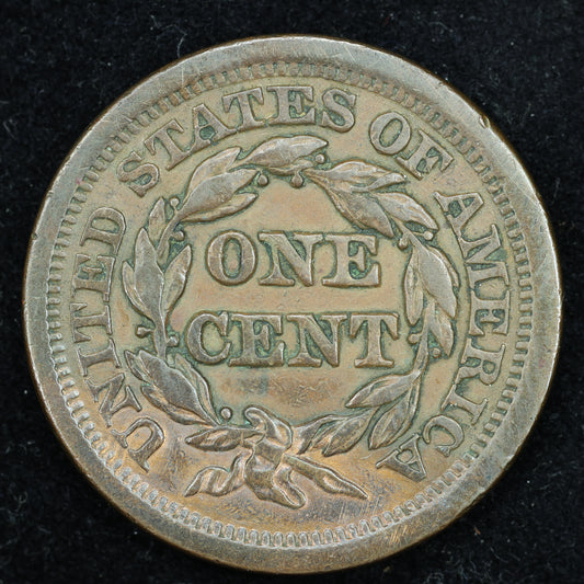 1852  Braided Hair US Large Cent 1C Penny
