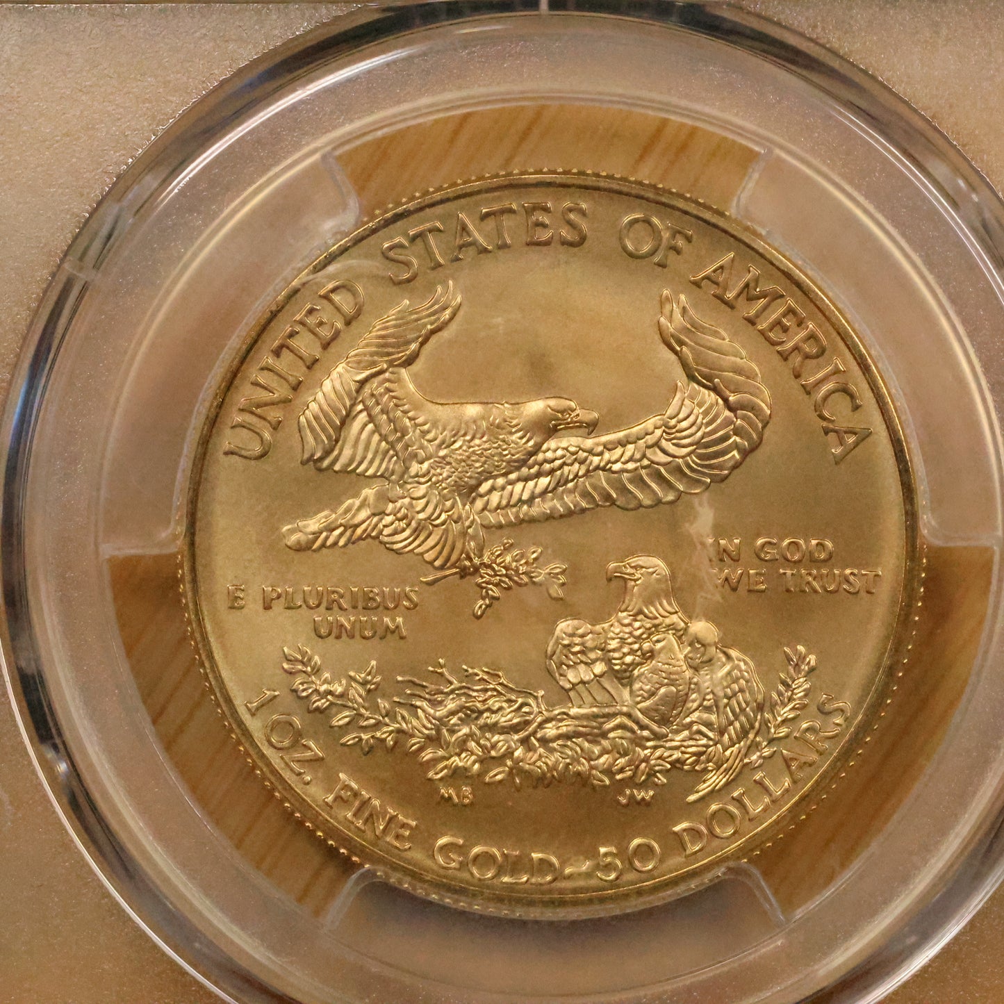 2019 $50 1 Oz Gold Eagle PCGS MS70 First Strike Flag Label