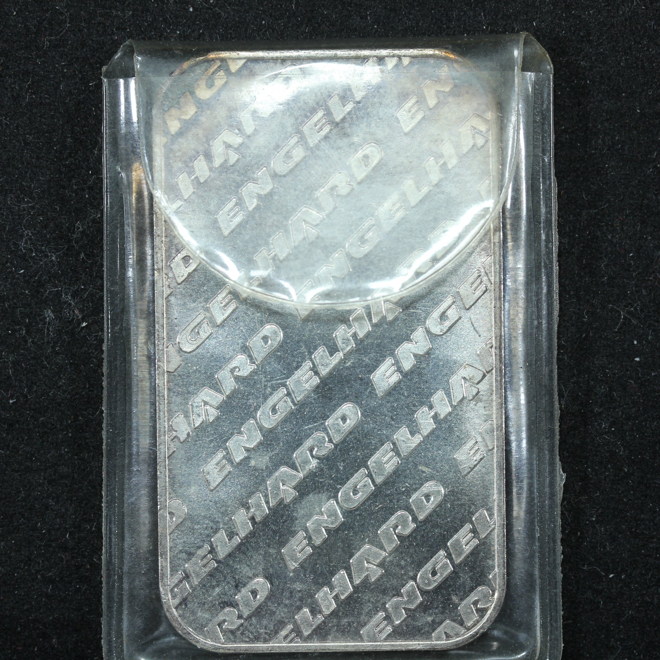 1 oz 999+ Fine Engelhard Eagle Logo Silver Bar w/ Plastic Cover