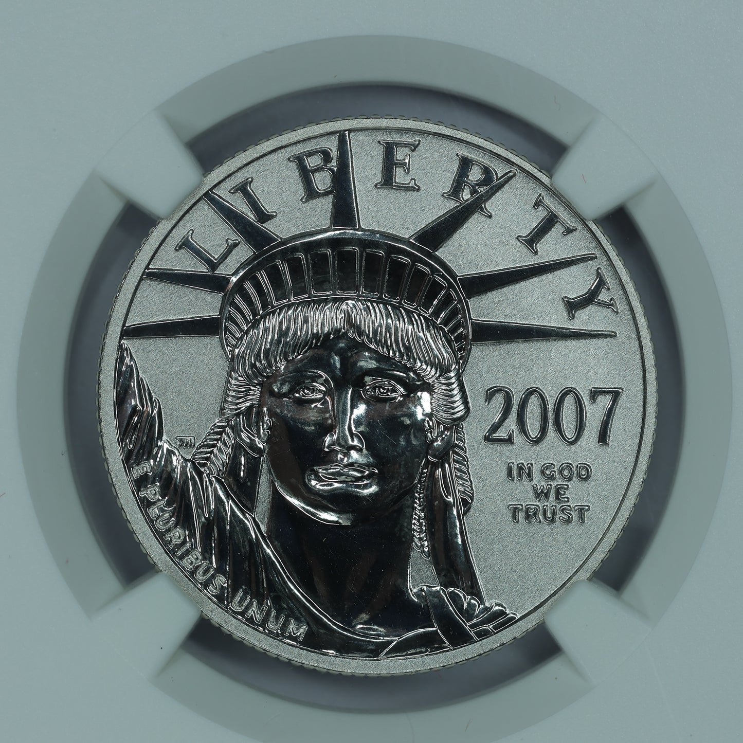 2007-W 1/2 oz $50 Platinum American Eagle Coin 10th Anniv. - NGC Reverse PF 70