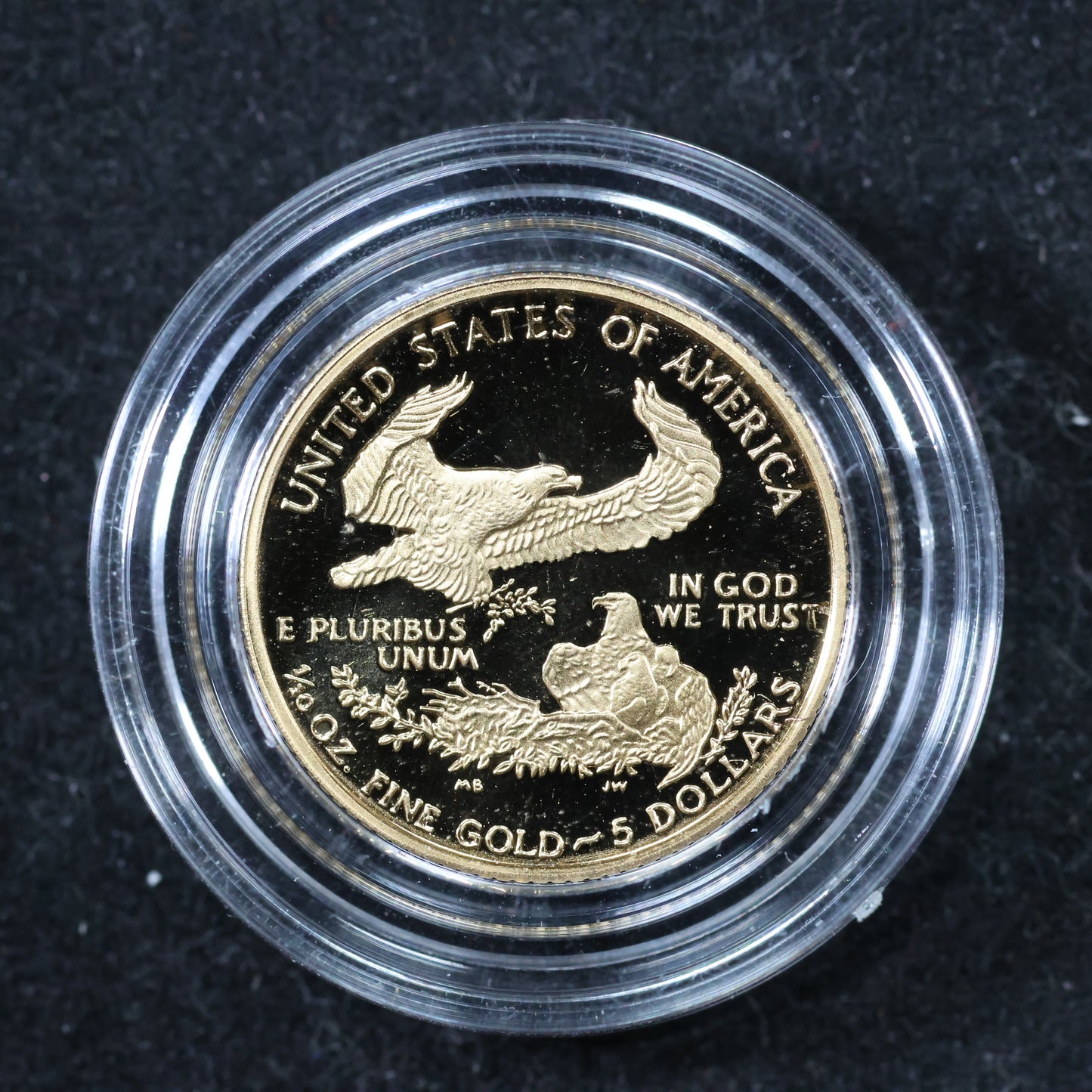1996 1/10 Oz American Gold Eagle $5 Proof w/ Capsule - NO Box/COA
