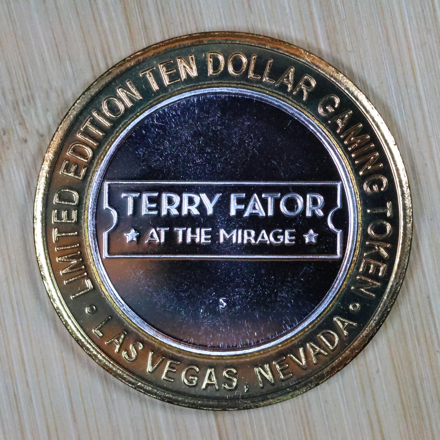 Mirage $10 Gaming Casino Token - .999 Fine Silver - Terry Fator - Duggie w/ Capsule