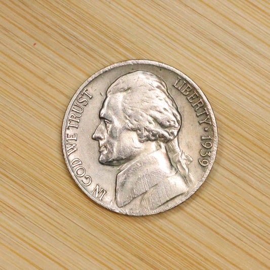 1939 D Jefferson Nickel 5c