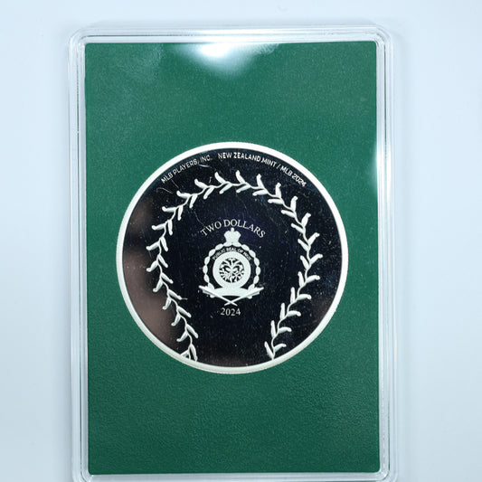 2024 Agoro Trading Coins MLB Elly De La Cruz 467/300 Emerald (Green) 1 oz Silver Coin
