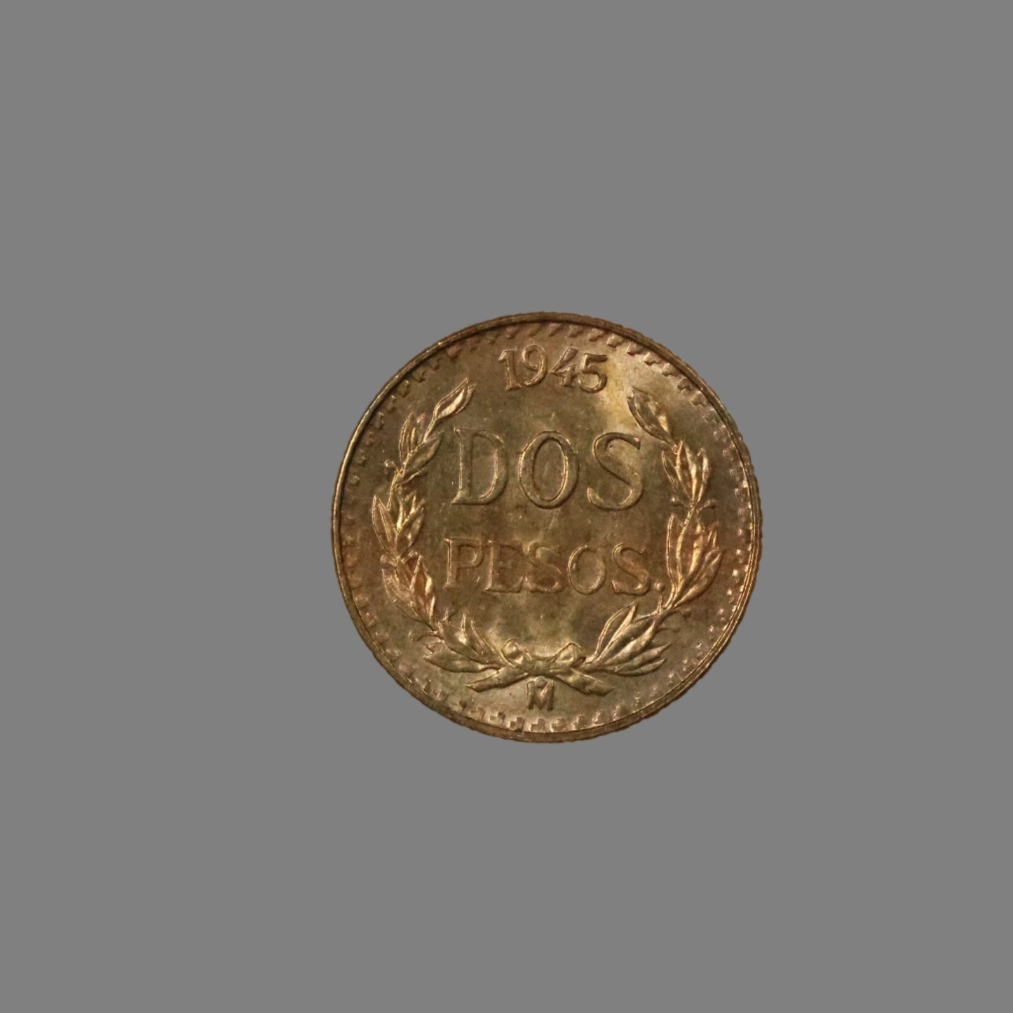 1945 2 Pesos Dos Pesos Mexico Gold Coin