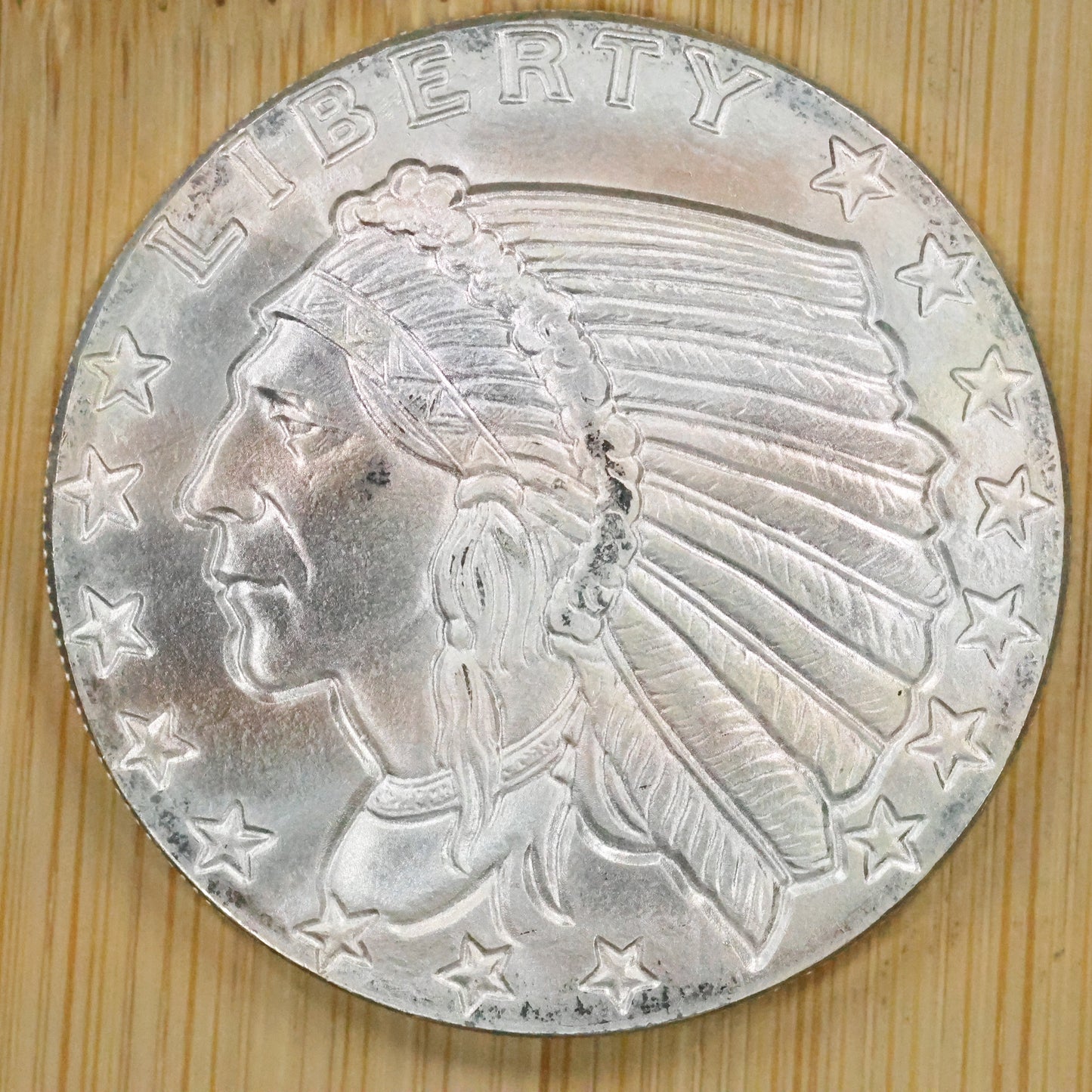 1 oz .999 Fine Silver - Golden State Mint (GSM) Incuse Indian Head