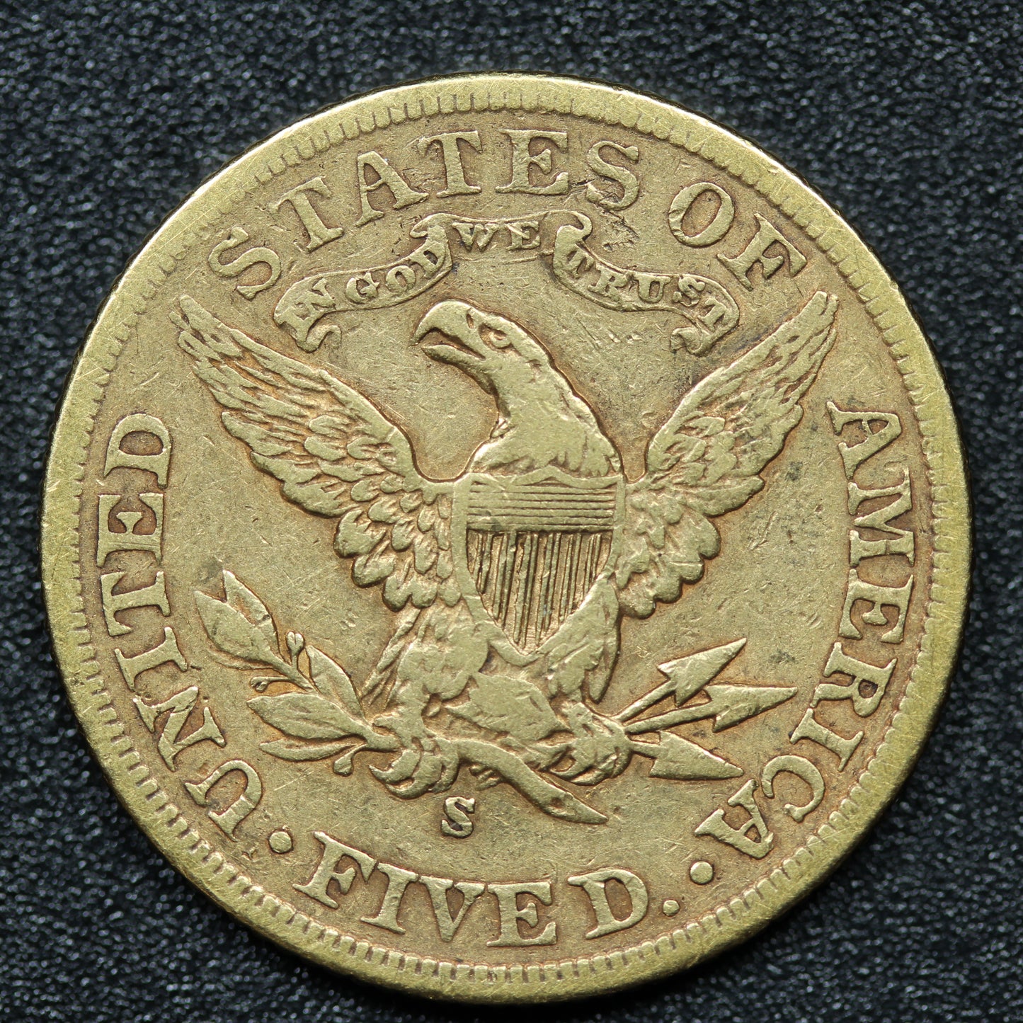 1905 S $5 Gold Liberty Head Half Eagle Coin San Francisco