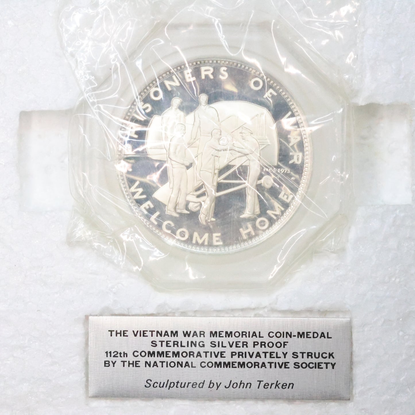 National Comm. Society - Vietnam War Memorial Coin-Medal Sterling Silver Proof