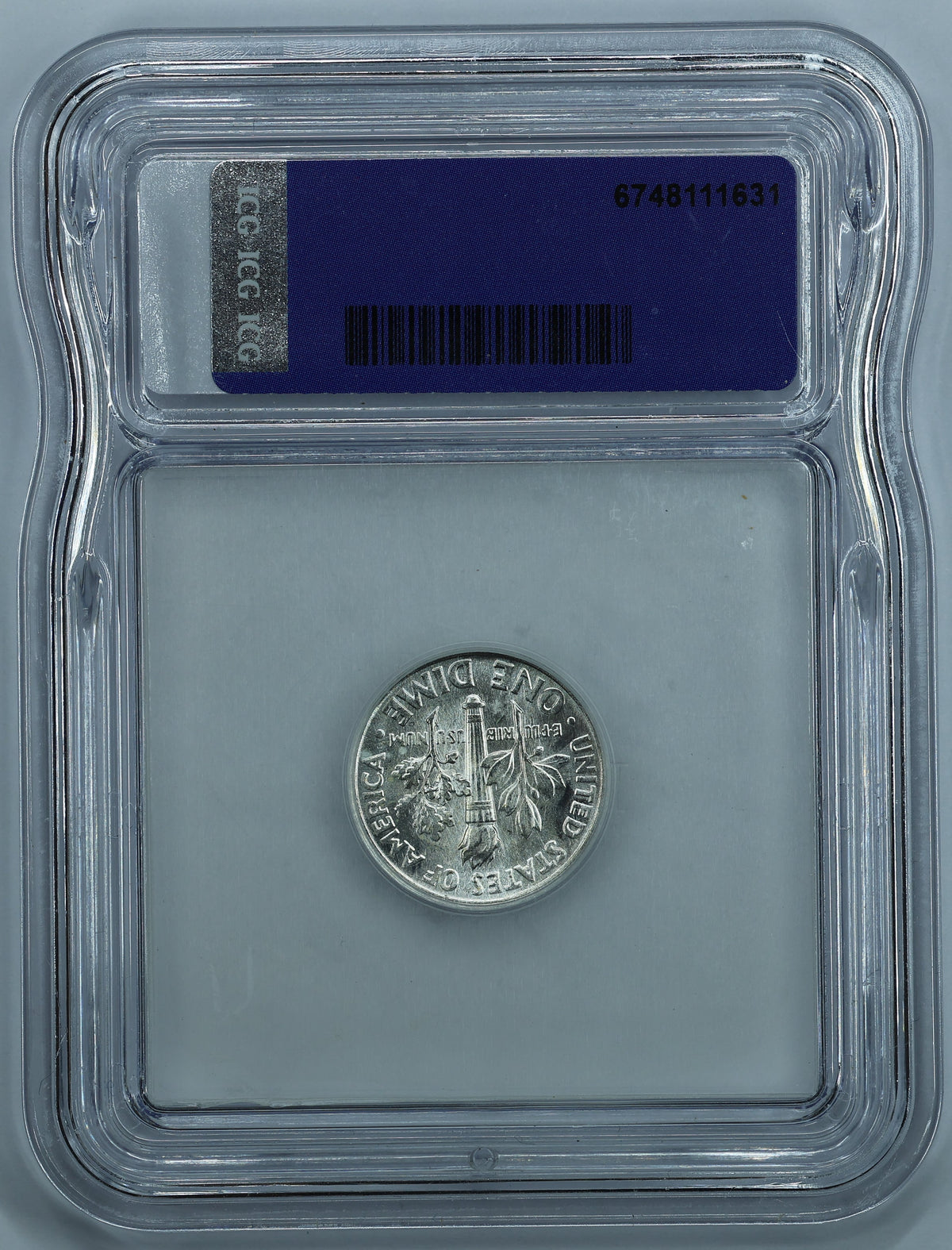 1961 Roosevelt Dime 10c - ICG Brilliant Uncirculated BU