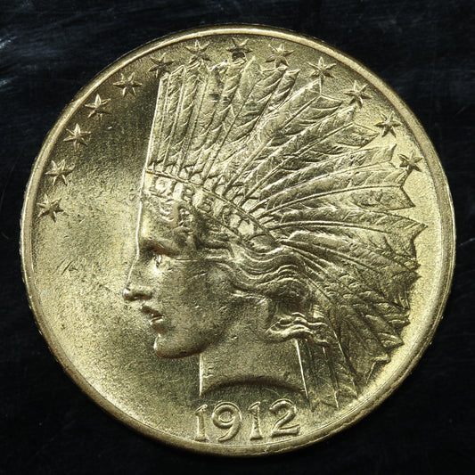 1912 Indian Head $10 Gold Eagle Philadelphia