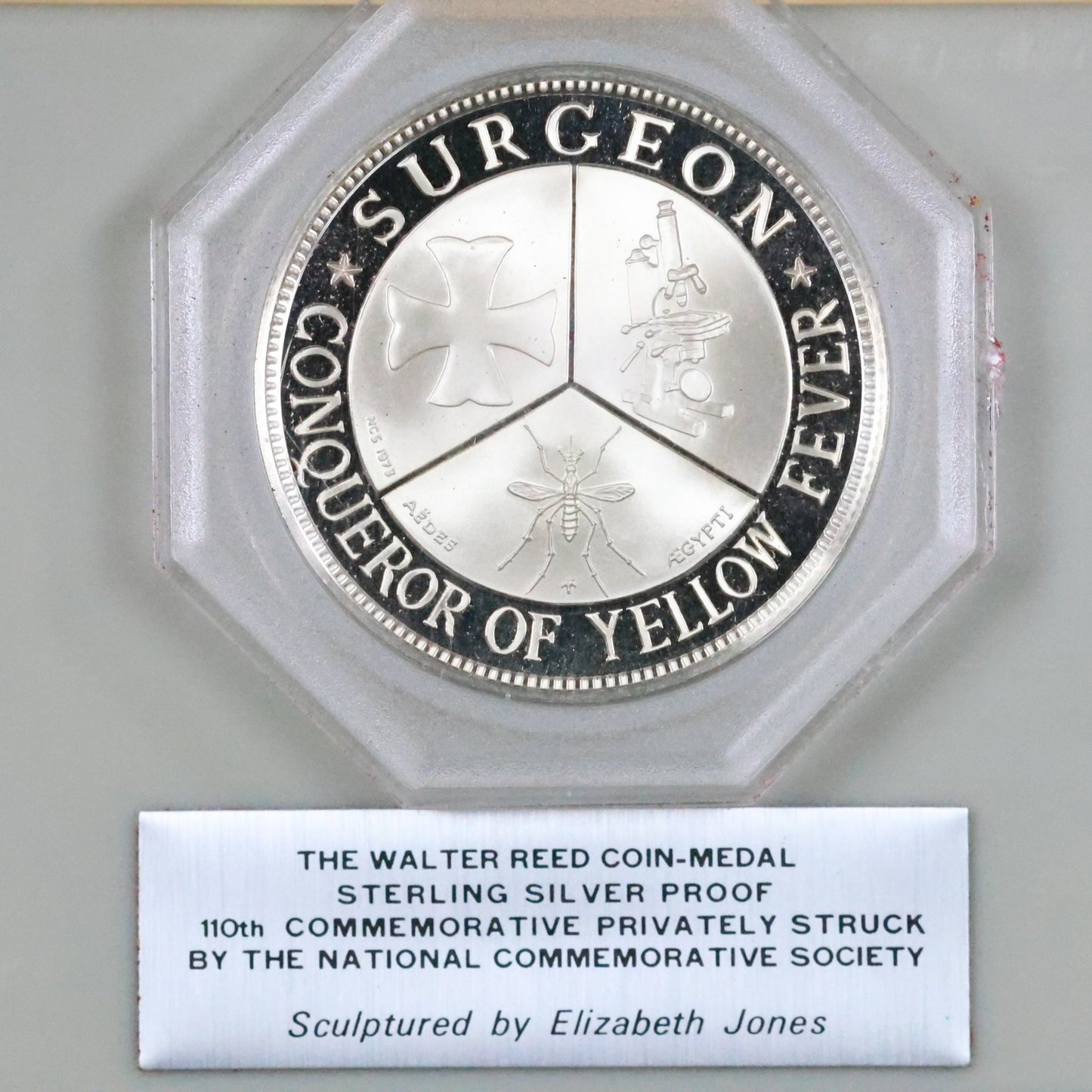 National Comm. Society - Walter Reed Coin-Medal Sterling Silver Proof