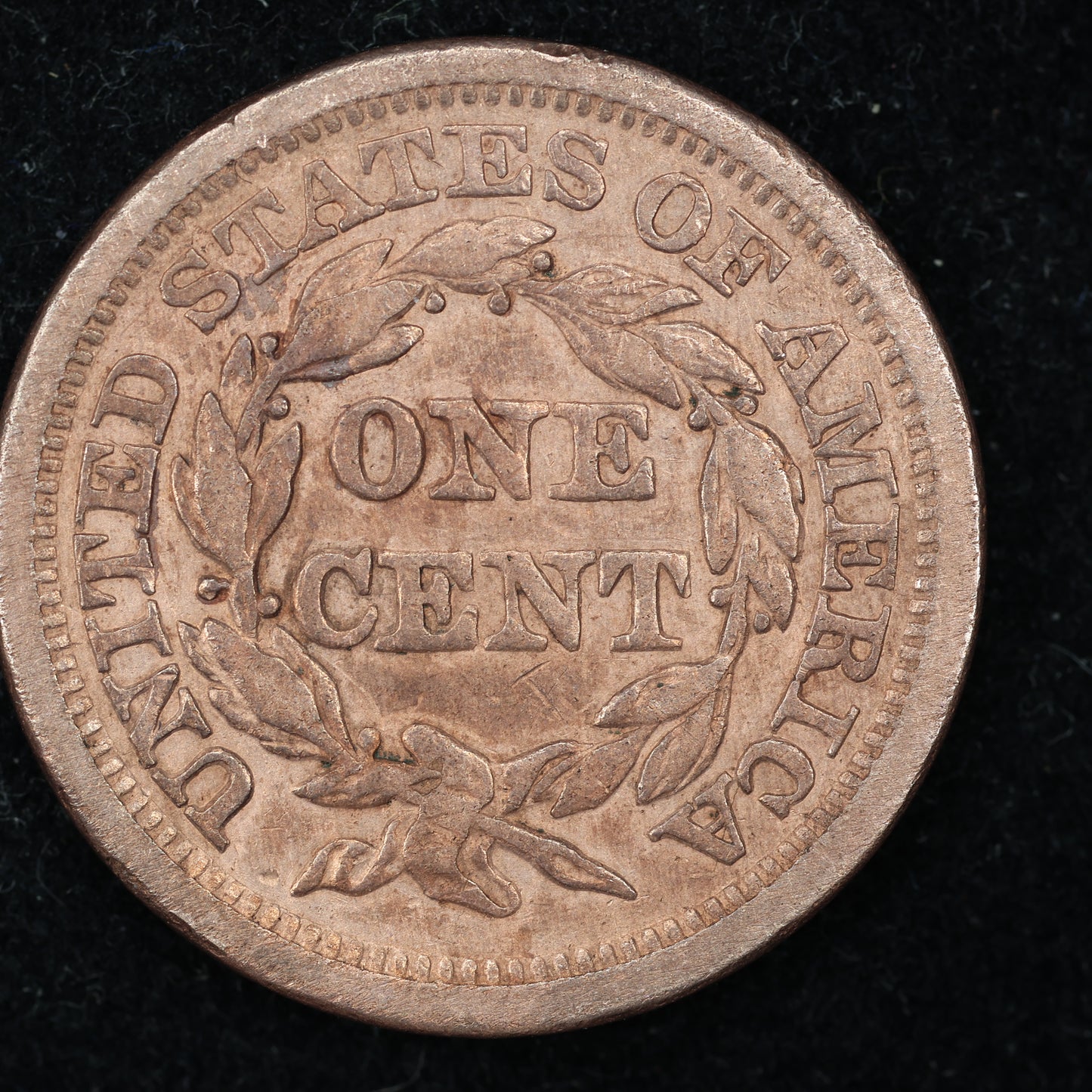1844  Braided Hair US Large Cent 1C Penny