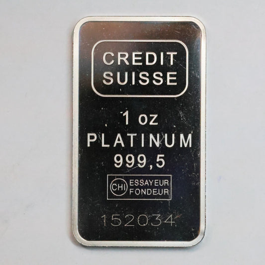 Credit Suisse 1 oz Platinum Bar .9995 NOT in Assay