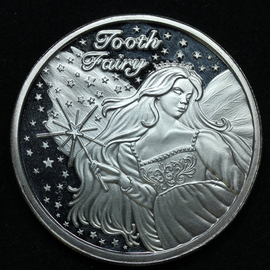 1 oz .999 Fine Silver - 2010 Tooth Fairy Engravable Round