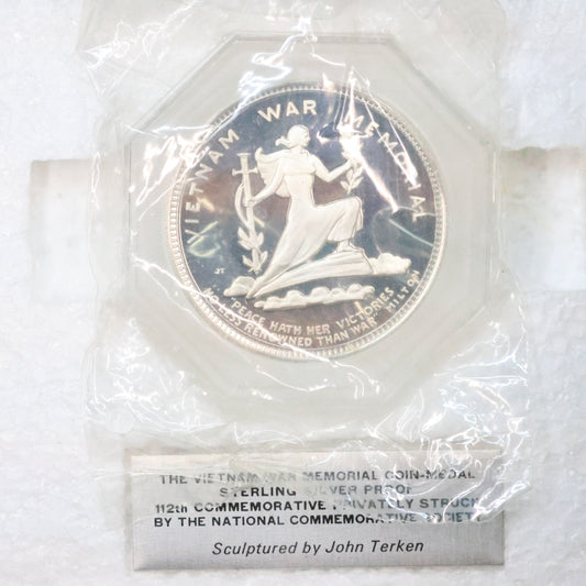 National Comm. Society - Vietnam War Memorial Coin-Medal Sterling Silver Proof