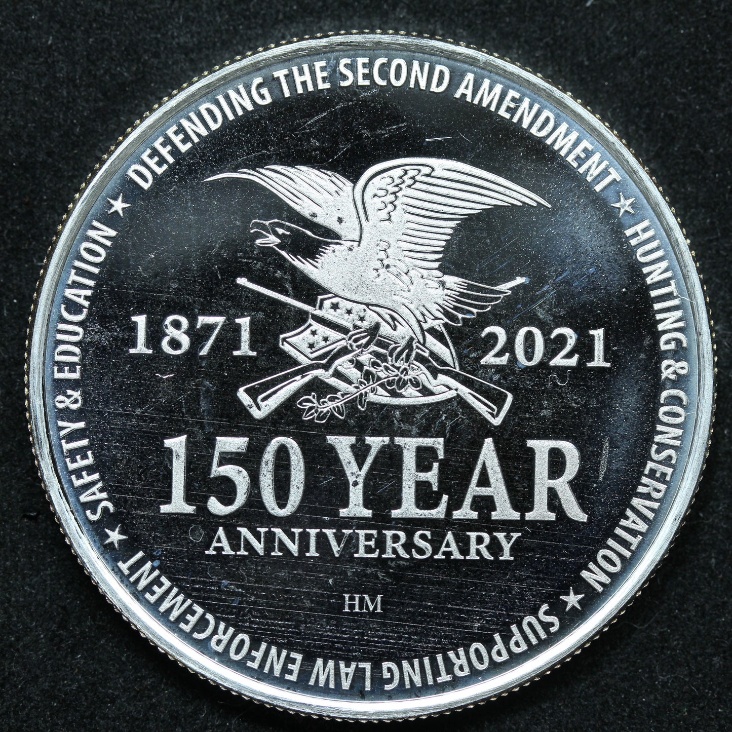 1 oz .999 Silver Round - 1871-2021 NRA 150th Anniversary w/ capsule