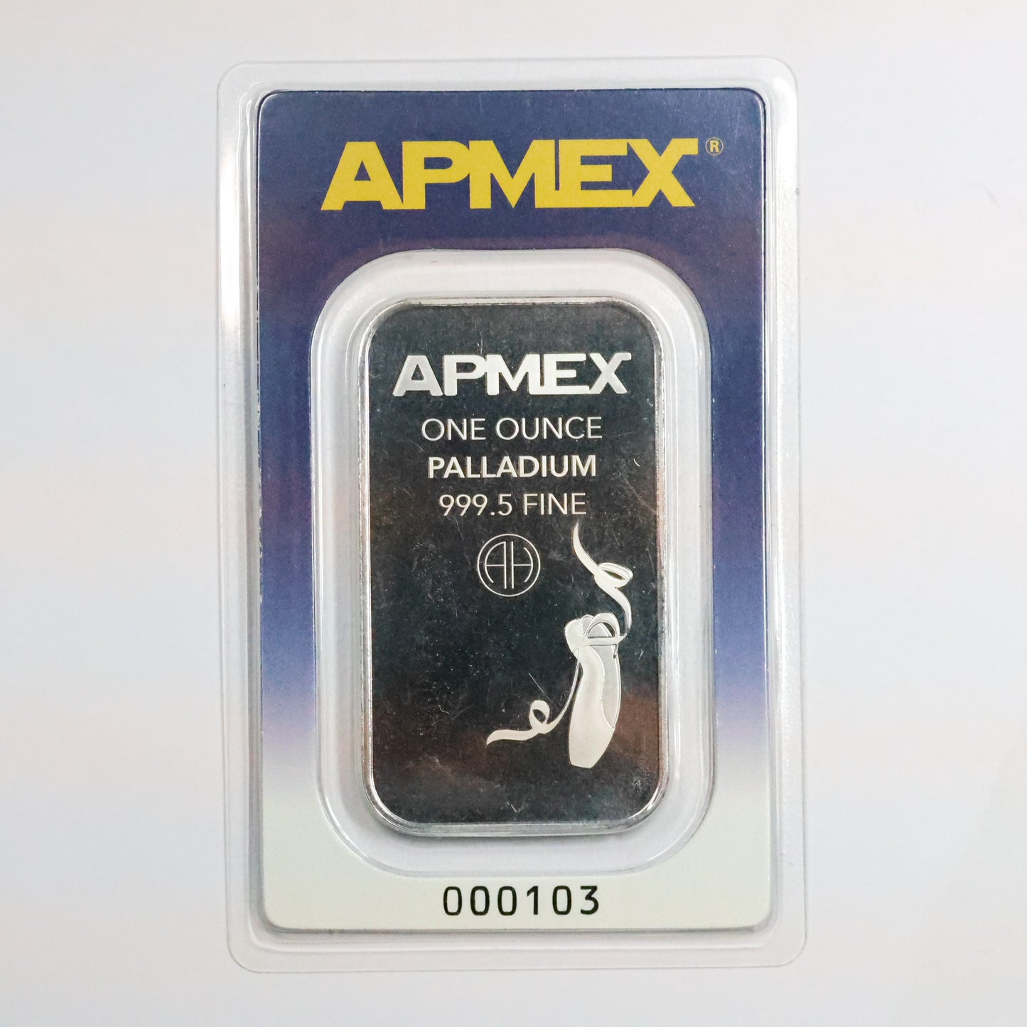 1 oz .9995 Fine Palladium Bar - APMEX - Ballerina in Assay