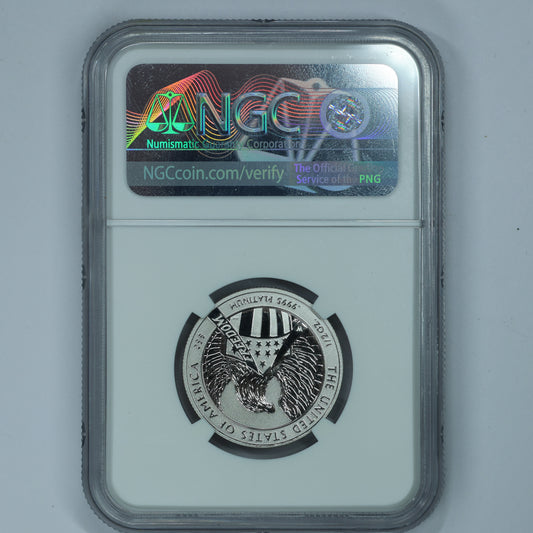 2007-W 1/2 oz $50 Platinum American Eagle Coin 10th Anniv. - NGC Reverse PF 70