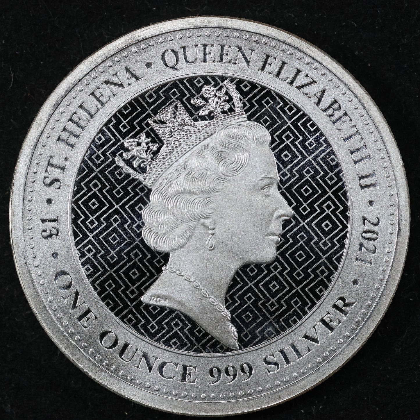 2021 St. Helena 1 oz .999 Fine Silver Queen's Virtues Victory Coin w/ Capsule
