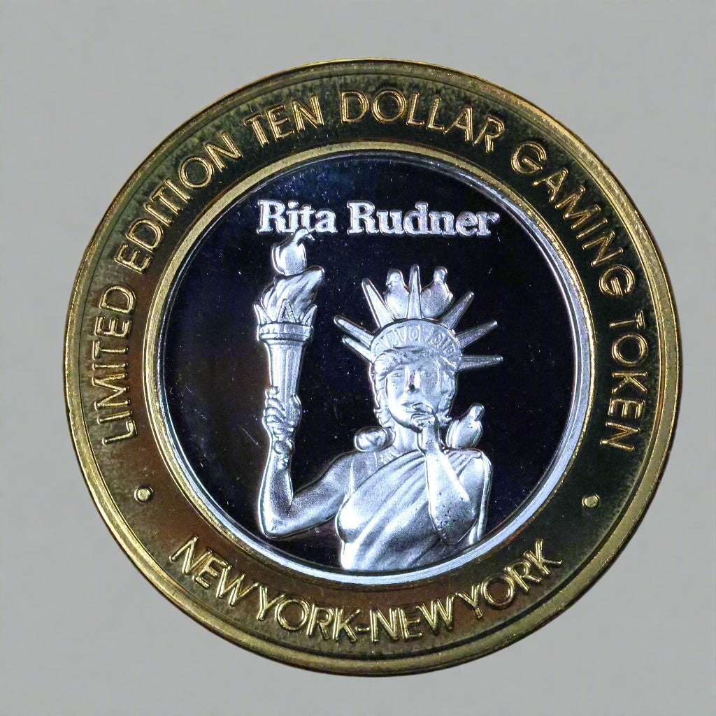 New York New York $10 Gaming Casino Token - .999 Fine Silver - Rita Rudner w/ Capsule