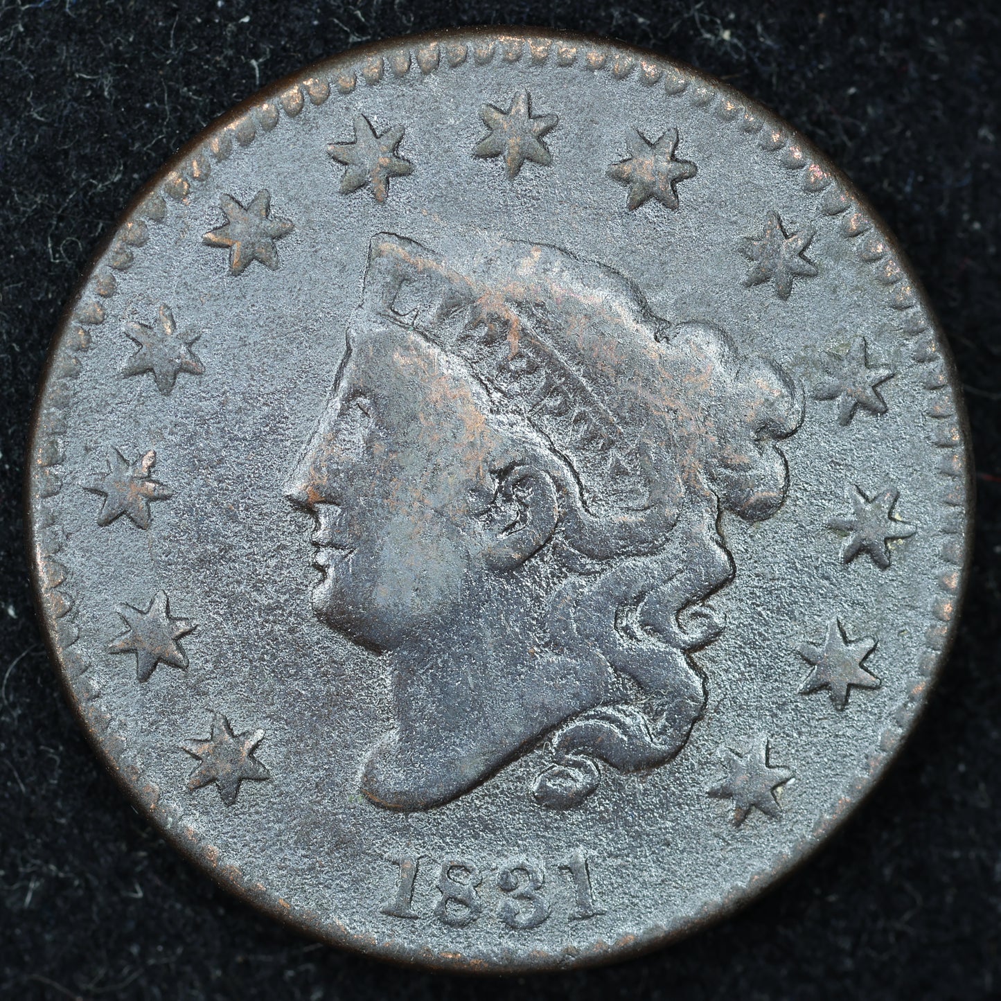 1831 Coronet Head US Large Cent 1C Penny