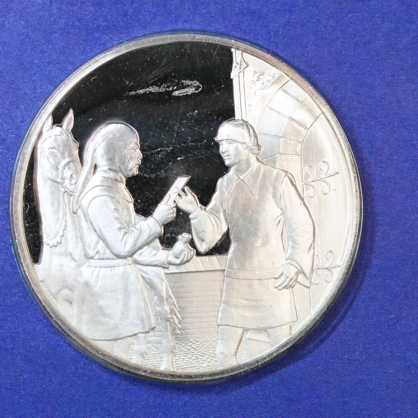 1974 Postmasters of America STERLING SILVER Art Round - No. 6 Universal Postal Union