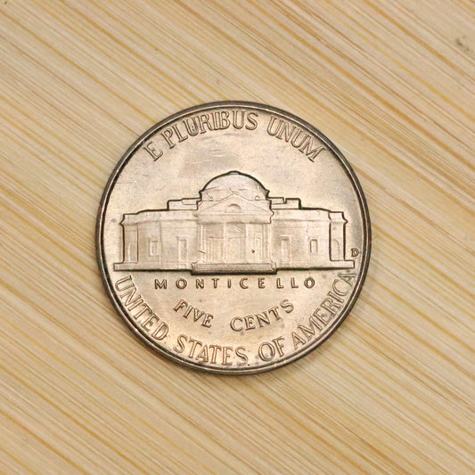 1950 D Jefferson Nickel 5c