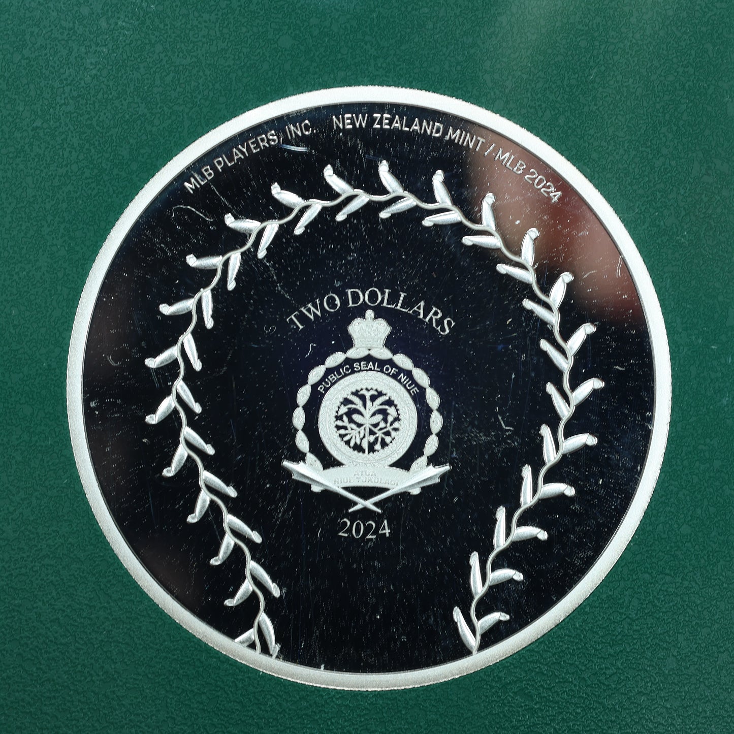 2024 Agoro Trading Coins MLB Elly De La Cruz 467/300 Emerald (Green) 1 oz Silver Coin