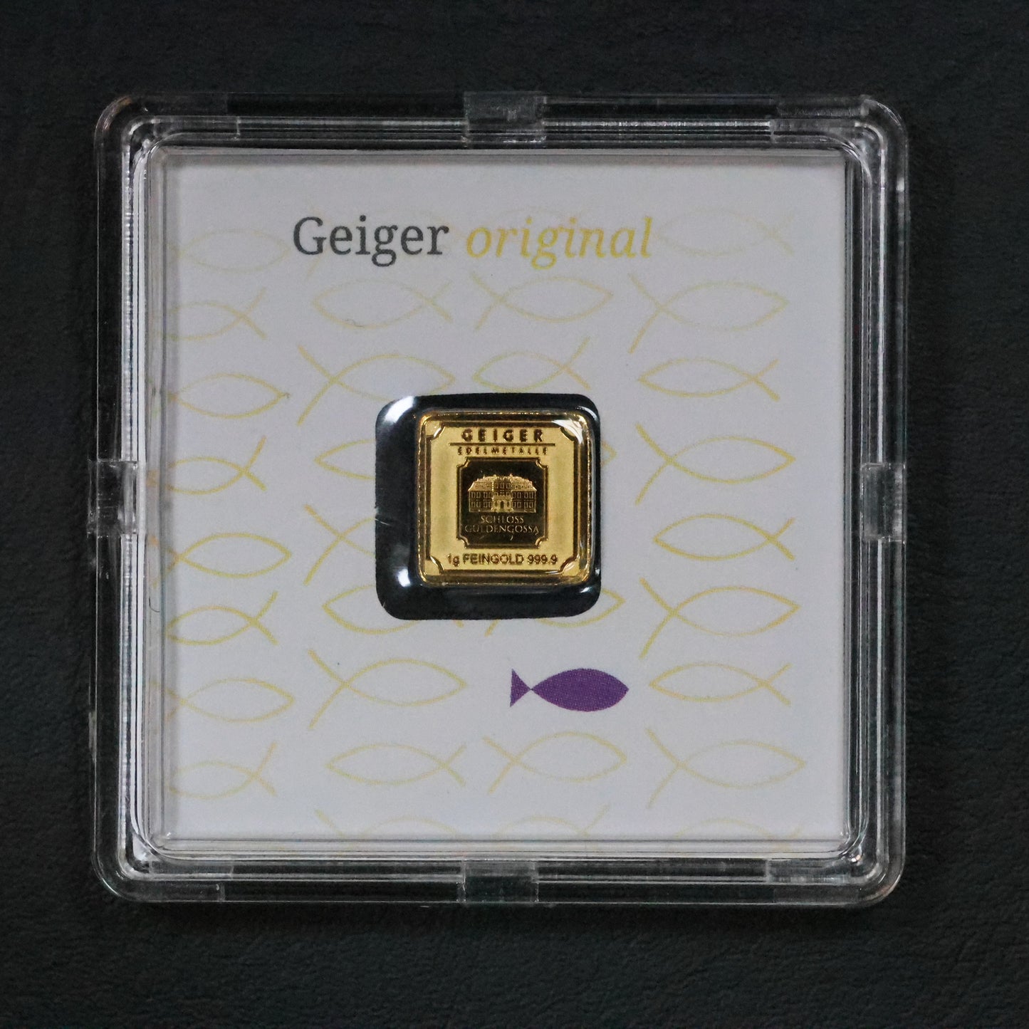 1 Gram .9999 Geiger Fine Gold Bar - Original Christian Edition in Assay