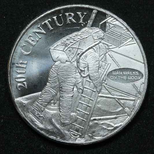 1 oz .999 Fine Silver - 20th Century Millennium 2000 Astronaut (#2)