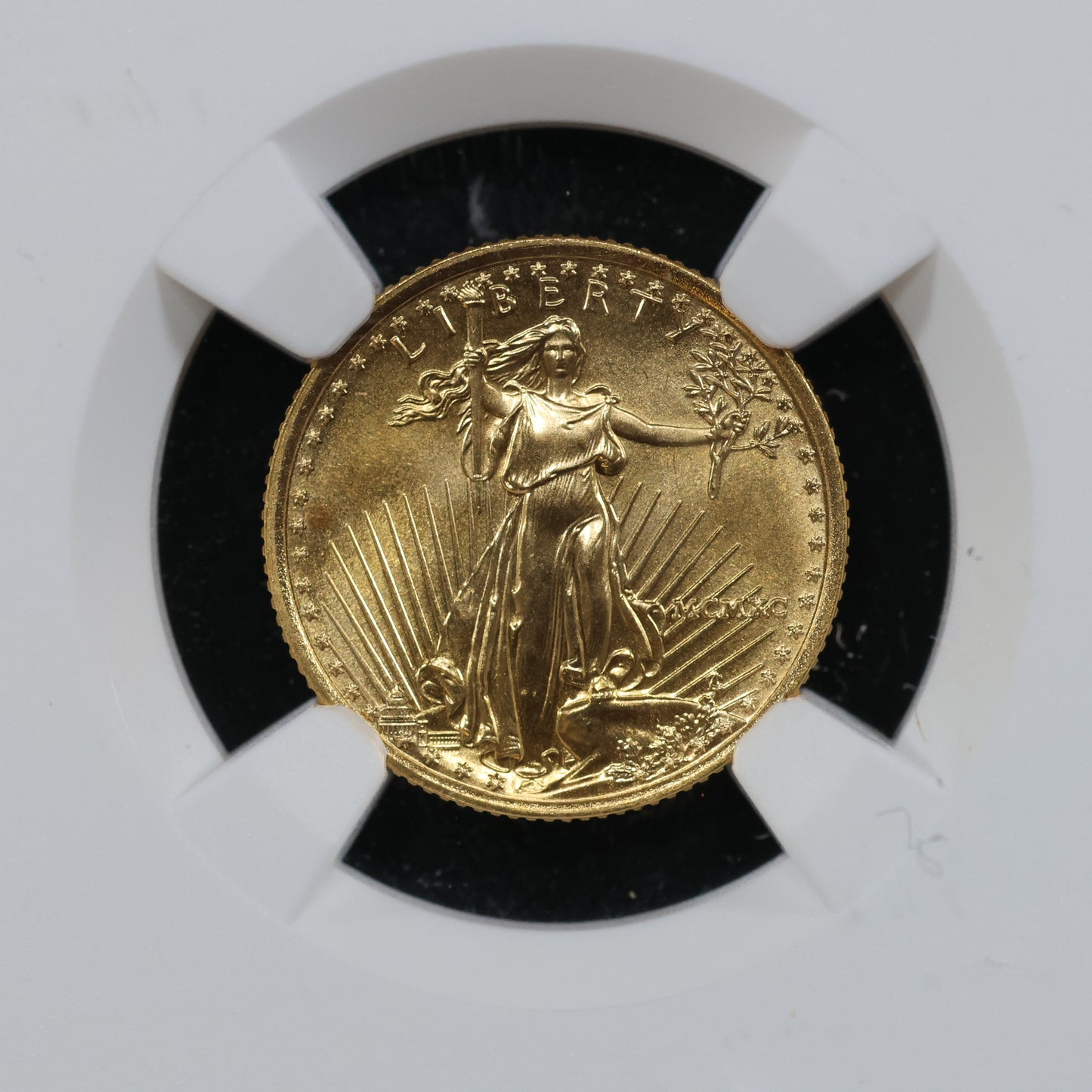 1990 1/10 oz Gold American Eagle 5$ Bullion Gold Coin - NGC MS 69
