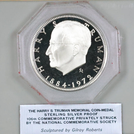 National Comm. Society - Harry S. Truman Memorail Coin-Medal Sterling Silver Proof