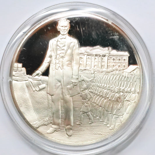 Franklin Mint STERLING SILVER Medals - History of American Presidency - Lincoln